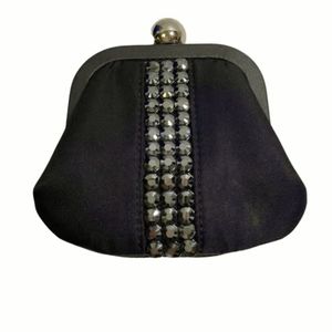 Swarovski black Monroe frame coin purse
